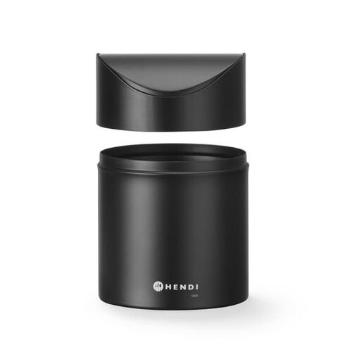 Hendi Śmietniczka stołowa 1.2 L, ze stali z obrotową pokrywą, Hendi 440773, czarna Hendi Śmietniczka stołowa 1.2 L, ze stali z obrotową pokrywą, Hendi 440773, czarna