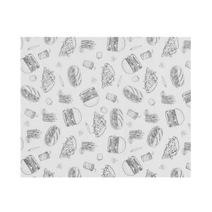 Hendi Papier pergaminowy "Fast Food" 200x250 mm, Hendi 678268, czarno-biały (500 szt.)