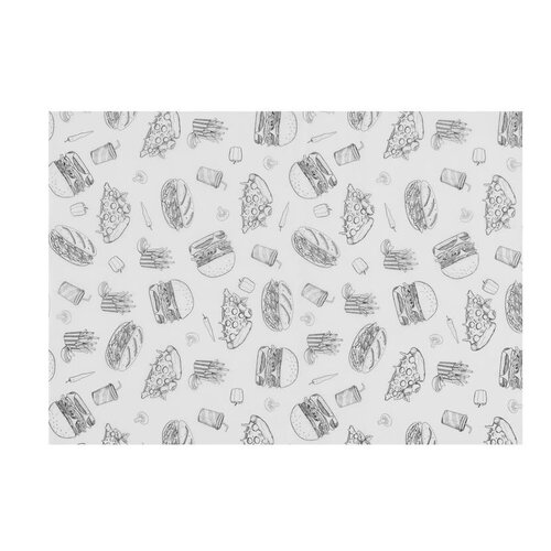 Hendi Papier pergaminowy "Fast Food" 250x350 mm, Hendi 678275, czarno-biały (500 szt.) Hendi Papier pergaminowy "Fast Food" 250x350 mm, Hendi 678275, czarno-biały (500 szt.)
