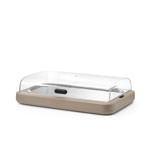 Hendi Witrynka chłodząca GN 1/1 z pokrywą, prostokątna 593x389x(h)147 mm, Hendi designed by Robert Bronwasser 871935, beżowa