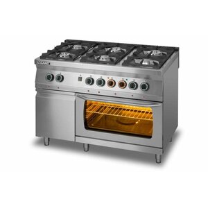Lozamet 6-burner gas stove with electric oven