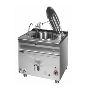 Kromet Gas boiling kettle 150L, 21kW with drain tap and automatic water filling system