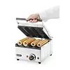 Hendi Single cast iron contact hot dog grill, 385 x 285 mm, 1.8 kW, up to 300°C, Hendi 263594
