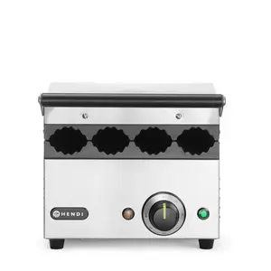 Hendi Grill kontaktowy do Hot-Dog pojedyńczy żeliwny, 385 x 285 mm, 1,8 kW, do 300°C, Hendi 263594