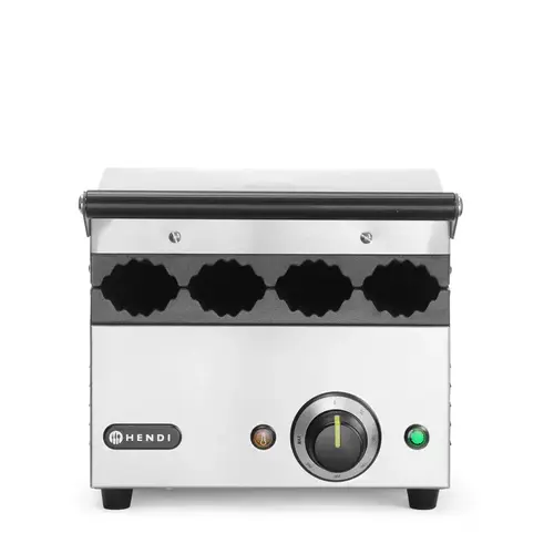 Hendi Grill kontaktowy do Hot-Dog pojedyńczy żeliwny, 385 x 285 mm, 1,8 kW, do 300°C, Hendi 263594