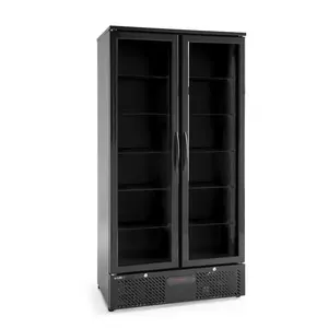 Arktic Bar cooler with 2 swing doors, 0 °C to 10 °C, 158 L, black - Copy