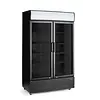 Arktic Ventilated glass freezer cabinet 254 L, 0 to 10°C, Hendi 236932, 578x605x(h)1980 mm, bottom unit, black - Copy