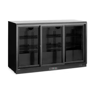 Arktic Bar cooler with 3 sliding doors 308 L, 0 to 10°C, Arktic 236901, 160W, black