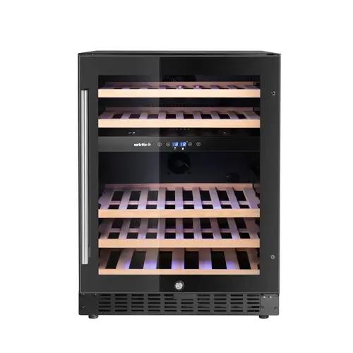 Arktic Chłodziarka na wino 46 butelek, 137 L, drzwi uchylne, Arktic 237106, 5 do 18°C, czarna