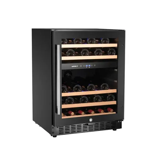 Arktic Chłodziarka na wino 46 butelek, 137 L, drzwi uchylne, Arktic 237106, 5 do 18°C, czarna