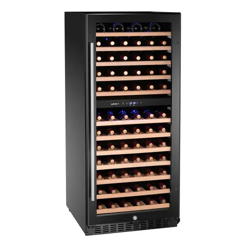 Arktic Chłodziarka na wino 91 butelek, 230 L, drzwi uchylne, Arktic 237113, 5 do 18°C, czarna