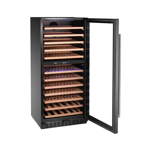 Arktic Chłodziarka na wino 91 butelek, 230 L, drzwi uchylne, Arktic 237113, 5 do 18°C, czarna