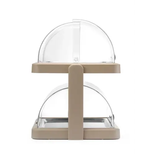 Hendi Witrynka bufetowa dwupoziomowa 355x480x(h)480 mm, z pokrywą roll-top, prostokątna, Hendi 871959