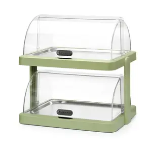 Hendi Two-tier buffet display case 355x480x(h)480 mm, with roll-top cover, rectangular, Hendi 871959 - Copy