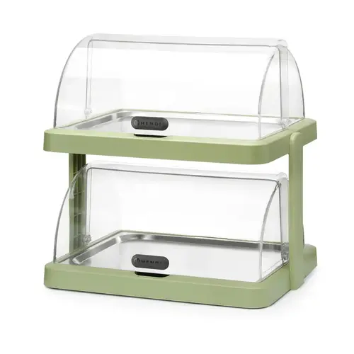 Hendi Witrynka bufetowa dwupoziomowa 355x480x(h)480 mm, z pokrywą roll-top, prostokątna, Hendi 871973 Hendi Witrynka bufetowa dwupoziomowa 355x480x(h)480 mm, z pokrywą roll-top, prostokątna, Hendi 871973