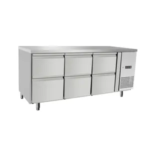Hendi Refrigerated table with 6 drawers 420 L, side unit