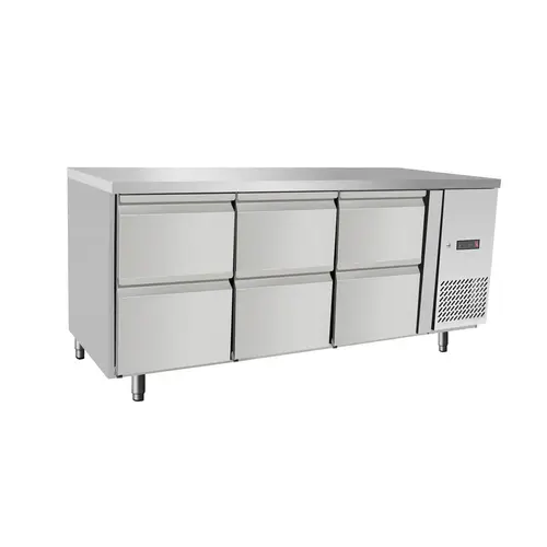 Hendi Stół chłodniczy z 6 szufladami, Arktic 237069, 1795x700x(h)879 mm, agregat boczny