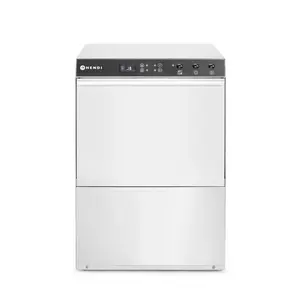 Hendi Zmywarka podblatowa do naczyń 500x500 mm, 30 Koszy/h, Hendi 237366, z dozownikiem nabłyszczacza, 4,9 kW, 400 V, 605x565x(h)830 mm