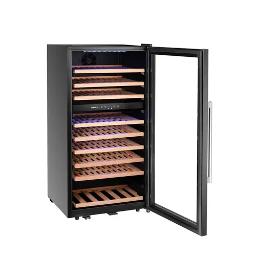 Arktic Chłodziarka na wino 91 butelek, 230 L, drzwi uchylne, Arktic 237113, 5 do 18°C, czarna