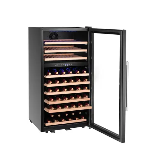 Arktic Chłodziarka na wino 91 butelek, 230 L, drzwi uchylne, Arktic 237113, 5 do 18°C, czarna