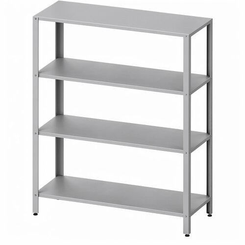 INOXI Regał magazynowy ze stali nierdzewnej 4 półki pełne, INOXI, 1000x400x(h)1800 mm, skręcany INOXI Regał magazynowy ze stali nierdzewnej 4 półki pełne, INOXI, 1000x400x(h)1800 mm, skręcany