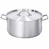 INOXI Garnek niski 12L, Ø250 mm, INOXI ze stali nierdzewnej z pokrywą INOXI Garnek niski 12L, Ø250 mm, INOXI ze stali nierdzewnej z pokrywą