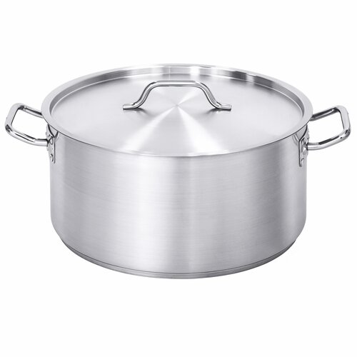 INOXI Garnek niski 17L, Ø250 mm, INOXI ze stali nierdzewnej z pokrywą INOXI Garnek niski 17L, Ø250 mm, INOXI ze stali nierdzewnej z pokrywą
