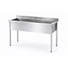 INOXI Stół z basenem jednokomorowym INOXI ECO LINE 1000x600x(h)850 mm, skręcany INOXI Stół z basenem jednokomorowym INOXI ECO LINE 1000x600x(h)850 mm, skręcany