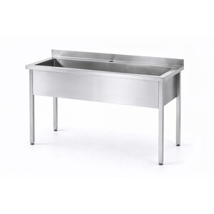 INOXI Stół z basenem jednokomorowym INOXI ECO LINE 1000x600x(h)850 mm, skręcany