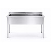 INOXI Stół z basenem jednokomorowym INOXI ECO LINE 1000x600x(h)850 mm, skręcany INOXI Stół z basenem jednokomorowym INOXI ECO LINE 1000x600x(h)850 mm, skręcany