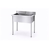 INOXI Stół z basenem jednokomorowym INOXI ECO LINE 800x600x(h)850 mm, skręcany INOXI Stół z basenem jednokomorowym INOXI ECO LINE 800x600x(h)850 mm, skręcany