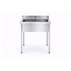 INOXI Stół z basenem jednokomorowym INOXI ECO LINE 800x600x(h)850 mm, skręcany INOXI Stół z basenem jednokomorowym INOXI ECO LINE 800x600x(h)850 mm, skręcany