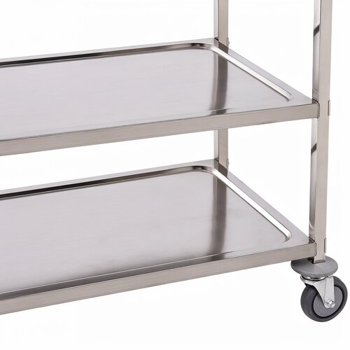 INOXI Wózek kelnerski 3-poziomowy, ze stali nierdzewnej INOXI, 705x405x(h)810mm, skręcany INOXI Wózek kelnerski 3-poziomowy, ze stali nierdzewnej INOXI, 705x405x(h)810mm, skręcany
