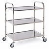 INOXI Wózek kelnerski 2-poziomowy, ze stali nierdzewnej INOXI, 705x405x(h)810mm, skręcany INOXI Wózek kelnerski 2-poziomowy, ze stali nierdzewnej INOXI, 705x405x(h)810mm, skręcany