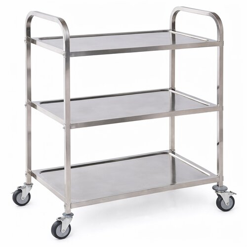 INOXI Wózek kelnerski 3-poziomowy, ze stali nierdzewnej INOXI, 705x405x(h)810mm, skręcany INOXI Wózek kelnerski 3-poziomowy, ze stali nierdzewnej INOXI, 705x405x(h)810mm, skręcany