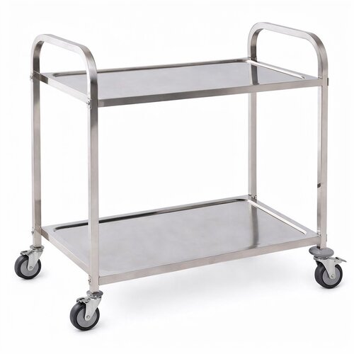 INOXI Wózek kelnerski 2-poziomowy, ze stali nierdzewnej INOXI, 705x405x(h)810mm, skręcany INOXI Wózek kelnerski 2-poziomowy, ze stali nierdzewnej INOXI, 705x405x(h)810mm, skręcany