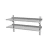INOXI Półka wisząca przestawna podwójna, z dwiema konsolami INOXI 1000x300x(h)350mm INOXI Półka wisząca przestawna podwójna, z dwiema konsolami INOXI 1000x300x(h)350mm