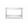 INOXI Stół centralny z półką INOXI 800x700x(h)850mm, skręcany