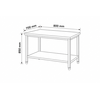 INOXI Stół centralny z półką INOXI 800x700x(h)850mm, skręcany