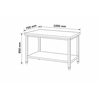 INOXI Stół centralny z półką INOXI 1000x700x(h)850mm, skręcany INOXI Stół centralny z półką INOXI 1000x700x(h)850mm, skręcany