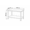 INOXI Stół centralny z półką INOXI 1200x700x(h)850mm, skręcany INOXI Stół centralny z półką INOXI 1200x700x(h)850mm, skręcany