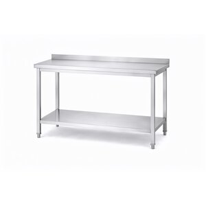 INOXI Stół przyścienny z półką INOXI 800x700x(h)850mm, skręcany INOXI Stół przyścienny z półką INOXI 800x700x(h)850mm, skręcany