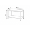 INOXI Stół centralny z półką INOXI 800x600x(h)850mm, skręcany