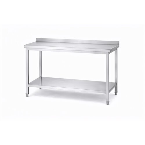 INOXI Stół przyścienny z półką INOXI 800x600x(h)850mm, skręcany INOXI Stół przyścienny z półką INOXI 800x600x(h)850mm, skręcany