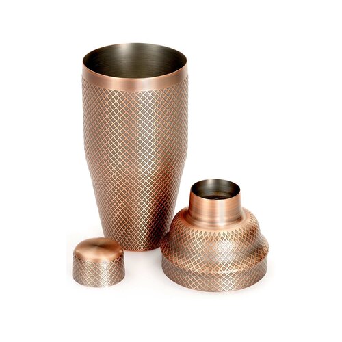Barfly Shaker barmański 3-częściowy w stylu japońskim Diamond Lettice 700 ml antyczna miedź