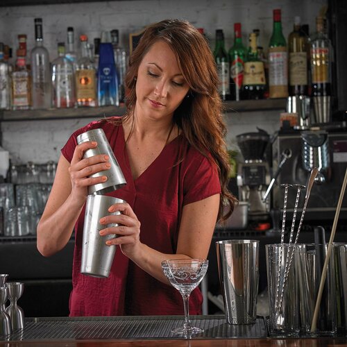 Barfly 3-piece Japanese-style bartender shaker in steel