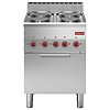 Diamond Electric cooker with 4 hotplates and electric oven GN 2/3, 11 kW