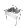 INOXI Stół z basenem jednokomorowym - wysokość komory h = 300 mm | 800x650 mm, INOXI 89-12666