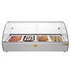 Buffalo Sale - Countertop warming display case 4x 1/3 GN, 0.5 kW, 30 to 90°C, with curved glass, silver