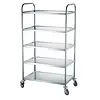 XXLselect Stainless Steel 5 Tier Service Trolley 1560 x 910 x 590 mm